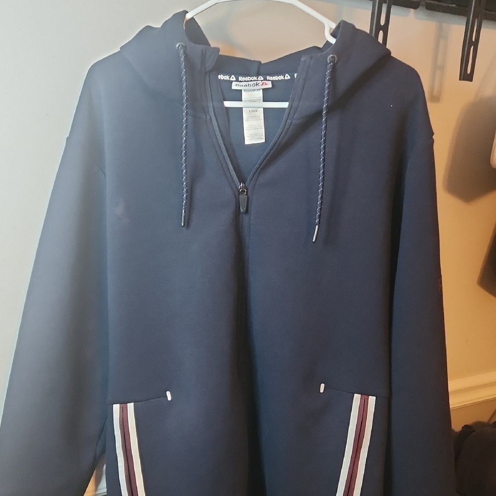 Reebok Dark Blue Zip-Up Hoodie
